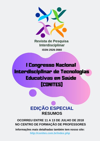 					Visualizar v. 3 (2018): Edição Especial - Anais do I Congresso Nacional Interdisciplinar de Tecnologias Educativas em Saúde – CONITES
				